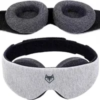 Opaska na oczy do spania 3D PREMIUM ZACIEMNIAJĄCA ergonomiczna maska, szara