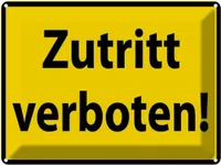vianmo Blechschild 30x40 cm Zutritt verboten
