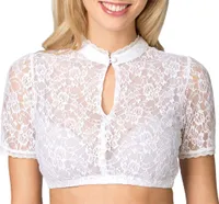 Dirndlbluse B-5077 weiß 42
