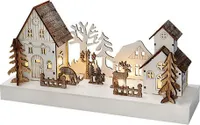 Dekorácia vianočná dedinka SOLIGHT 1V256 (34x17x8cm; 2xAA)