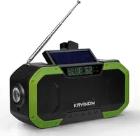 Hikeren Solar Radio, Multifunktion Tragbares Outdoor Radio Kurbelradio mit Bluetooth AM/FM Wetter Radio, Notfall SOS Alarm