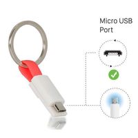 Kurzes Ladekabel [Micro USB] Schlüsselanhänger Daten Kabel Ladegerät Android in