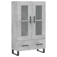 vidaXL Deska wysoka beton szara 69,5x31x115 cm materiał drewnopochodny