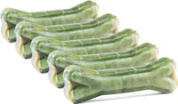 DOGBOSS 100% Natur Kauknochen - Hundeknochen, Rinderhaut mit Dental Salbei, 5 Stück 12 cm