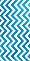 Handtuch Mikrofaser Strandtuch groß 180 x 90 cm - Badetuch Saugfähig Sandfrei Kompakt, Leicht - Schnelltrocknende Handtücher für Strand Zickzack Blau