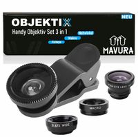 OBJEKTIX sada objektivů pro mobilní telefony objektivy pro smartphony rybí oko širokoúhlý makro fotoaparát