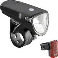 Axa LED-Akkuscheinwerfer GreenLine 35 Set inkl. Rücklicht 1 LED und USB Kabel StVZO