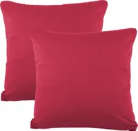Doppelpack BeBasic Bezug 80x80 bordeaux  Mikrofaser Jersey Reißverschluss