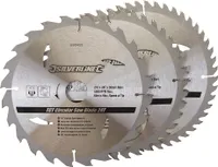 Silverline Hartmetall-Kreissägeblätter mit 24, 40 und 48 Zähnen, 3er-Pckg.