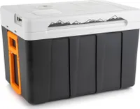 PEME Ice-on 50 l elektrický chladicí box pro chlazení a udržování tepla, mobilní chladnička 12/230 V, ekologický režim, pro kempování a auto, Adventurer Orange