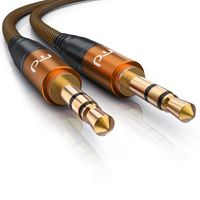 Primewire 3,5-mm-Klinke Audio-Kabel, AUX, Klinkenkabel, Metallstecker, Klinke Verbindungskabel, Audiokabel - 1m