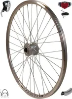 REDONDO 28 Zoll Vorderrad Felge Shimano Nabendynamo + AXA Scheinwerfer Rücklicht