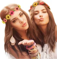 60er Hippie Stirnband mit Blumen