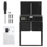 Jopassy klapka na kuřata, automatická dvířka do kurníku, s časovým a manuálním režimem, LCD displej, vodotěsnost IPX4, černá, s ochranou proti přiskřípnutí, 33x24,5 cm