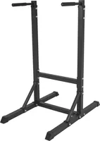 GORILLA SPORTS® Dip-Station - 98 x 65 x 125 cm, bis 150 kg Belastbar, gepolsterte Griffe, Stahl, Schwarz - Dip Station, Parallettes, Dip Barren, Dipstation, Dipper, Dipständer, Fitness