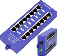 Extralink 8 Port Gigabit PoE Injektor 8x 1000Mb/s RJ45, Modus B, Netzwerk Ideal für IP-Kameras, VoIP, Wi-Fi Kompatibel mit jedem Ethernet netzwerk Switch