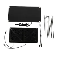 Solární panelový ventilátor, solární duální ventilátor, solární chladicí ventilátor, skleníkový chladicí ventilátor, sada solárních ventilátorů, přenosný solární ventilátor