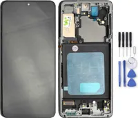 Für Samsung Galaxy S21 5G Display Full TFT LCD mit Rahmen Einheit Touch Ersatzteil Reparatur Schwarz (ohne Fingerprint)