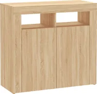 vidaXL Příborník s LED světly Sonoma Dub 80x35x75 cm