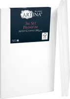 3er Set Artina Premium Keilrahmen Leinwand