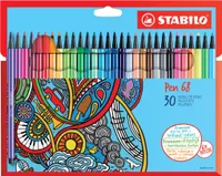 Prémiové fixy - STABILO Pen 68 - balení 30 kusů - s 30 různými barvami