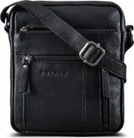 ROYALZ "Dallas" Kleine Umhängetasche Herren Leder Vintage Look Echtleder Männer Ledertasche Mini Schultertasche Herrenhandtasche Messanger Bag