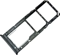 Dual Simkartenhalter und micro-SD Cad Fach für Samsung Galaxy A12, Original Ersatzteil, Schwarz