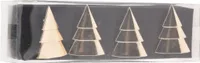 Goldene Serviettenringe mit weihnachtlichem Motiv, 4er-Set