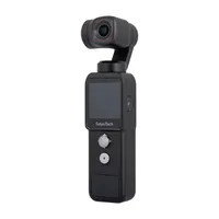 Feiyu Pocket 2 [Offizieller] Actionkameras mit 3-Achsen-Handy Gimbal-Stabilisator, 4K-Video, 130°-Ansicht, WDR, Ganzmetallgehäuse, externes Mikrofon, Schönheitseffekt, für YouTube TikTok Video Vlog