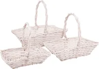 WANDERLUST DECO Set mit 3 weiß gefütterten Weidenkörben
