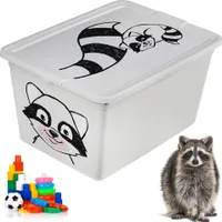 Kunststoffbehälter Spielzeugbehälter aus Plastik mit Deckel 30 L Aufbewahrungsbox