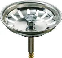 Universal Siebkörbchen 3,5 Zoll (Ø81 mm), für Spülen mit Excenterbedienung / Edelstahl Siebkörbchen , Excenterbedienung , Excenter , Chrom , Ø 8 x 48 - 69 mm