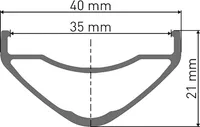Felge DT Swiss HX 581 27.5"/35mm schwarz 584-35 VL 6,5mm 28 Loch