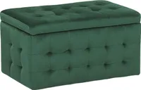 BELIANI Hocker Grün Samt Rechteckig mit Stauraum Deckel Steppung Modern Sitzbank Bettbank Fußbank Fußhocker Schemel Schlafzimmer Wohnzimmer Flur