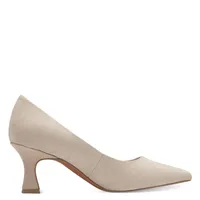MARCO TOZZI Damen Pumps elegant Textil spitze Form Blockabsatz 2-22418-41, Größe:41 EU, Farbe:Beige