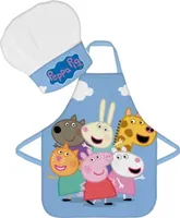 Dětská zástěra s kuchařskou čepicí Prasátko Peppa a kamarádi