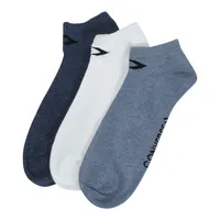 Converse Herren Socken 3-er Pack Basic low cut Füßlinge weiß blau navy, Größe:39-42 EU