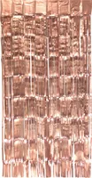 Lametta Vorhang 50x100cm, Farbauswahl:rosegold / matt