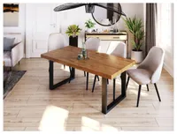 Furneo | Klapptisch LOFT - 160/260 cm - Eiche Lefkas - Metallbeine - Stabil und stilvoll