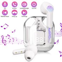 【2023 Neue】7Magic Bluetooth Kopfhörer, In Ear Kopfhörer Kabellos Bluetooth 5.1 Kabellose Kopfhörer mit Dual Mikrofon, LED-Anzeige, Weiß