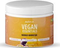 VEGAN ESSENTIALS Mango-Maracuja - Complete Präparat 300g Vitamin Pulver für Veganer - Nutri-Plus Daily mit Vitamin B12, D3, Eisen, Selen, Zink - Vegane Vitamine + Mineralien