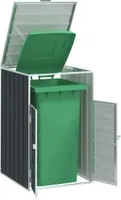 vidaXL Box na odpadky pro 1 odpadkový koš antracitový 72x81x115 cm ocelový
