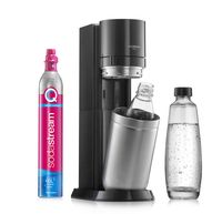 SodaStream Wassersprudler Duo Vorteilspack inkl. 2 Flaschen und  Quick Connect Zylinder, Schwarz