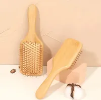 Profi Haarbürste, Holzkamm für Damen & Herren, Antistatischer Kamm, Holzbürste Paddle-Brush,Flacher Haarkamm Für Alle Haartypen