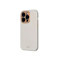 Moshi, iPhone 14 Pro Napa MagSafe Cover ze skóry, szary