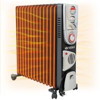 Olejový radiátor 2900W Elektrický radiátor s 13 žebry Olejový radiátor Mobilní elektrické topení s 24hodinovým časovačem, topení, ventilátorové topení, ovládání termostatem, automatické vypnutí, ochrana proti přehřátí 2500/2900 Watt