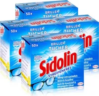 4x Sidolin Brillen Putztücher 50 stk. Tücher
