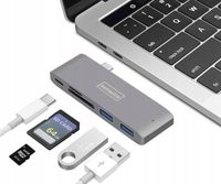 HUB 5in1 USB-C 3.1 ADAPTER für MACBOOK PRO  AIR 2x USB 3.0.SD/micro SD  Power Delivery