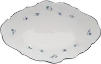 Thun 1794 Brotkorb, 34 cm, tschechisches Porzellan, Bernadotte, blaue Rosetten, Thun
