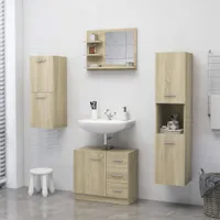 vidaXL Koupelnové zrcadlo Sonoma dub 60x10,5x45 cm výrobek ze dřeva